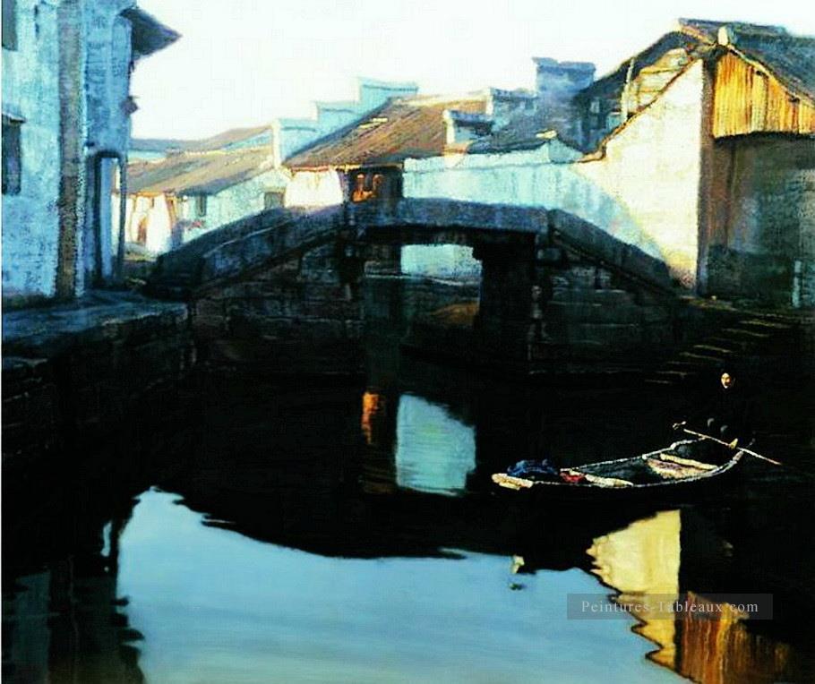 Pont 1984 Chinois Chen Yifei Peintures à l'huile